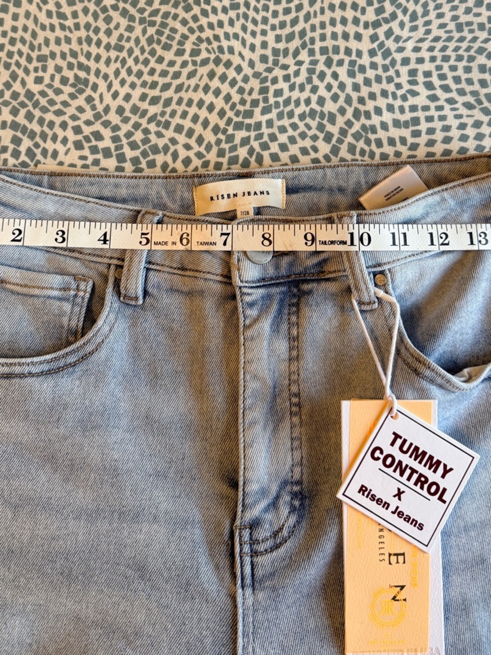 Risen | Light Wash High-Rise Palazzo Jeans - Picture 5 of 11
